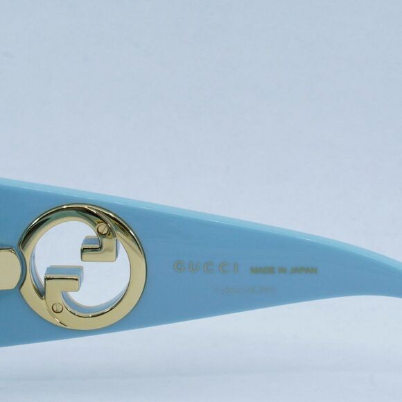 NEW GUCCI GG1412S 005 LIGHT BLUE /SILVER MIRROR SUNGLASSES - Picture 6 of 11